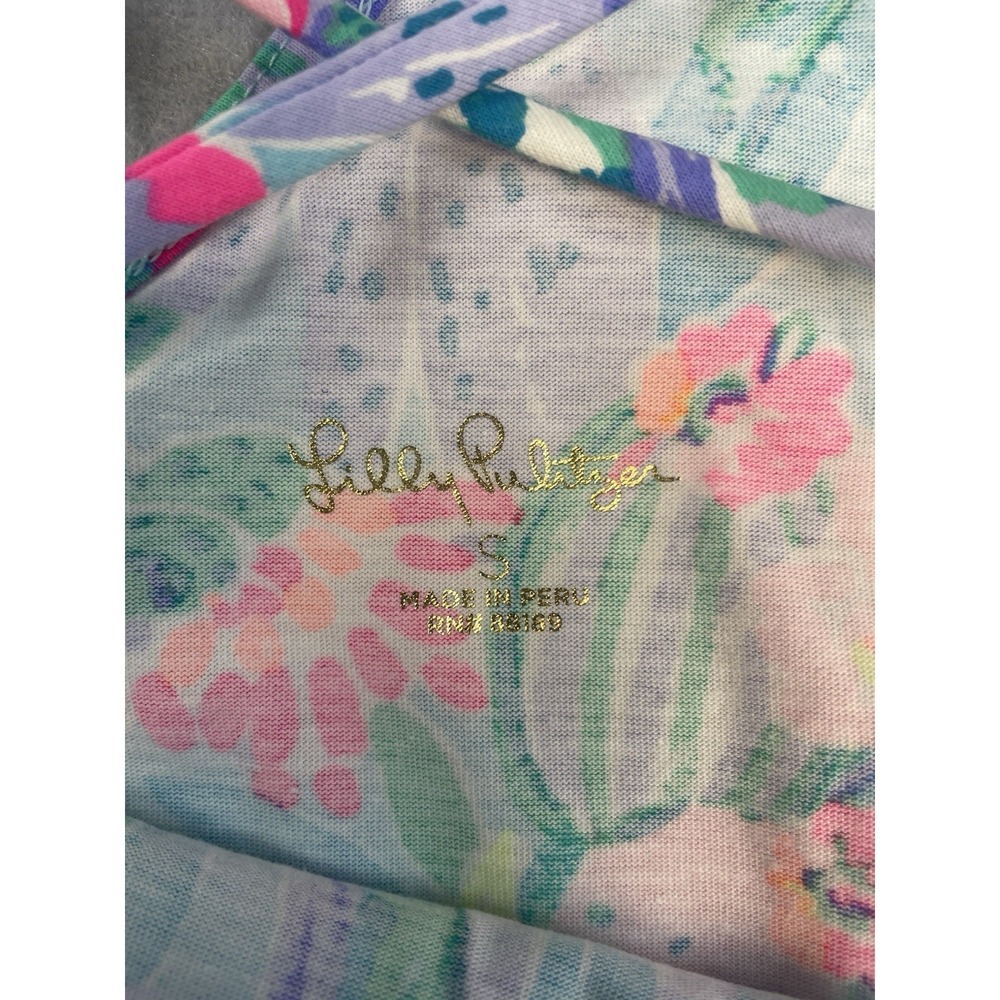 Lilly Pulitzer Vibrant Floral Kristen Shift Dress V-Back Tropical Lattice SM - Picture 5 of 14